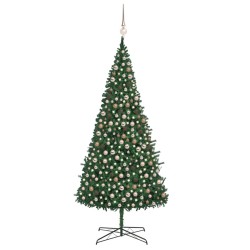 vidaXL Künstlicher Weihnachtsbaum Beleuchtung & Kugeln LEDs 400cm Grün