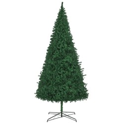 vidaXL Künstlicher Weihnachtsbaum Beleuchtung & Kugeln LEDs 400cm Grün