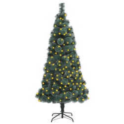 vidaXL Künstlicher Weihnachtsbaum mit Beleuchtung & Ständer Grün 180cm
