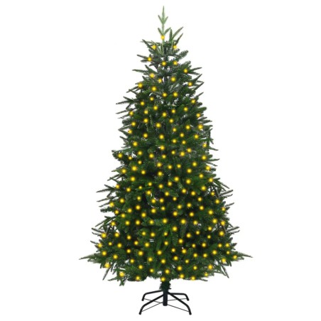 vidaXL Künstlicher Weihnachtsbaum mit Beleuchtung 240 cm Grün PVC & PE