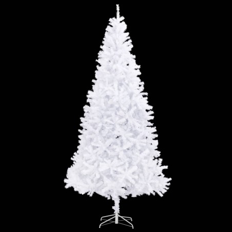 vidaXL Künstlicher Weihnachtsbaum Beleuchtung & Kugeln LEDs 300cm Weiß