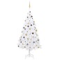 vidaXL Künstlicher Weihnachtsbaum mit Beleuchtung & Kugeln Weiß 240 cm vidaXL Künstlicher Weihnachtsbaum mit Beleuchtung & Kugeln Weiß 240 cm