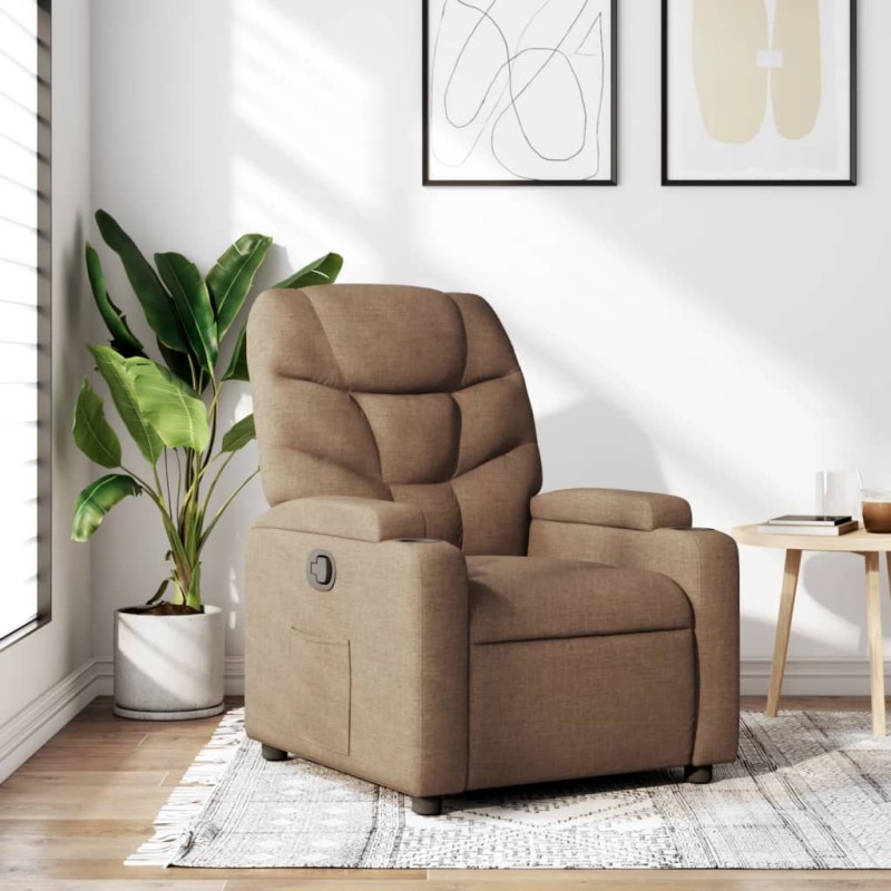 vidaXL Relaxsessel Braun Stoff vidaXL Relaxsessel Braun Stoff