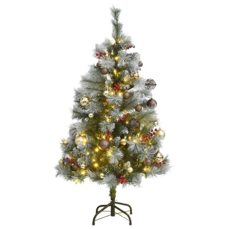 vidaXL Künstlicher Weihnachtsbaum Klappbar 150 LEDs & Kugeln 120 cm