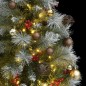 vidaXL Künstlicher Weihnachtsbaum Klappbar 150 LEDs & Kugeln 120 cm vidaXL Künstlicher Weihnachtsbaum Klappbar 150 LEDs & Kugeln 120 cm