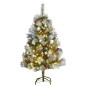 vidaXL Künstlicher Weihnachtsbaum Klappbar 150 LEDs & Kugeln 150 cm vidaXL Künstlicher Weihnachtsbaum Klappbar 150 LEDs & Kugeln 150 cm