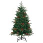 vidaXL Künstlicher Weihnachtsbaum Klappbar 150 LEDs & Kugeln 150 cm vidaXL Künstlicher Weihnachtsbaum Klappbar 150 LEDs & Kugeln 150 cm