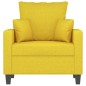 vidaXL Sessel Hellgelb 60 cm Stoff vidaXL Sessel Hellgelb 60 cm Stoff