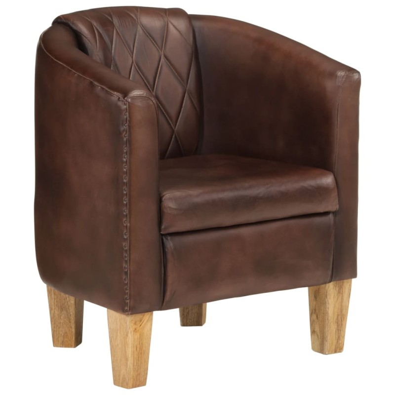 vidaXL Clubsessel Hellbraun Echtleder vidaXL Clubsessel Hellbraun Echtleder