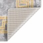vidaXL Teppich Waschbar Grau und Golden 120x170 cm Rutschfest vidaXL Teppich Waschbar Grau und Golden 120x170 cm Rutschfest