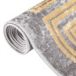 vidaXL Teppich Waschbar Grau und Golden 120x170 cm Rutschfest vidaXL Teppich Waschbar Grau und Golden 120x170 cm Rutschfest