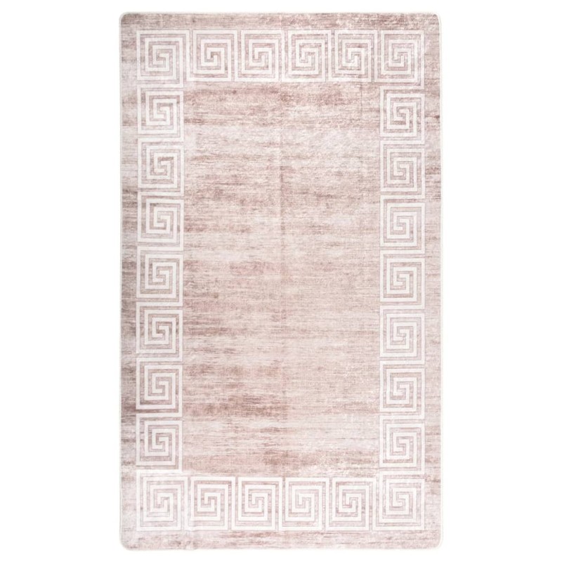 vidaXL Teppich Waschbar Beige 120x170 cm Rutschfest vidaXL Teppich Waschbar Beige 120x170 cm Rutschfest
