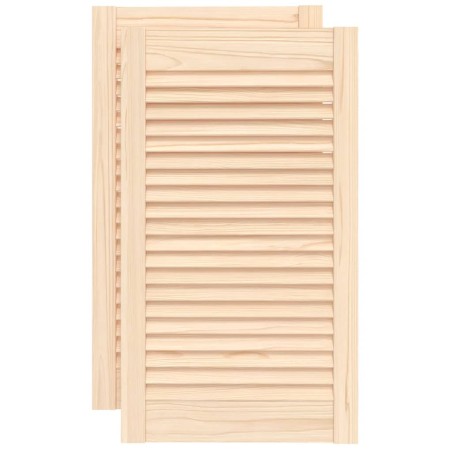 vidaXL Schranktüren Lamellen-Design 2 Stk. 69x39,4 cm Massivholz
