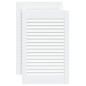 vidaXL Schranktüren Lamellen-Design 2 Stk Weiß 61,5x39,4 cm Massivholz vidaXL Schranktüren Lamellen-Design 2 Stk Weiß 61,5x39,4 cm Massivholz