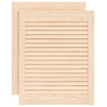 vidaXL Schranktüren Lamellen-Design 2 Stk. 61,5x49,4 cm Massivholz