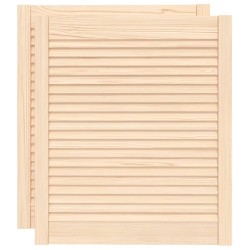 vidaXL Schranktüren Lamellen-Design 2 Stk. 69x59,4 cm Massivholz