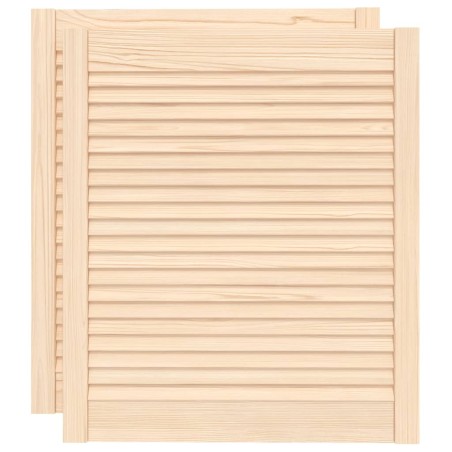 vidaXL Schranktüren Lamellen-Design 2 Stk. 69x59,4 cm Massivholz