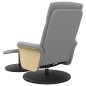 vidaXL Relaxsessel mit Fußhocker Hellgrau Stoff vidaXL Relaxsessel mit Fußhocker Hellgrau Stoff