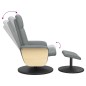 vidaXL Relaxsessel mit Fußhocker Hellgrau Stoff vidaXL Relaxsessel mit Fußhocker Hellgrau Stoff