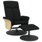 vidaXL Relaxsessel mit Fußhocker Schwarz Stoff vidaXL Relaxsessel mit Fußhocker Schwarz Stoff