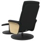 vidaXL Relaxsessel mit Fußhocker Schwarz Stoff vidaXL Relaxsessel mit Fußhocker Schwarz Stoff