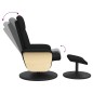 vidaXL Relaxsessel mit Fußhocker Schwarz Stoff vidaXL Relaxsessel mit Fußhocker Schwarz Stoff