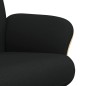 vidaXL Relaxsessel mit Fußhocker Schwarz Stoff vidaXL Relaxsessel mit Fußhocker Schwarz Stoff