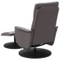 vidaXL Relaxsessel mit Fußhocker Grau Kunstleder vidaXL Relaxsessel mit Fußhocker Grau Kunstleder