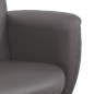 vidaXL Relaxsessel mit Fußhocker Grau Kunstleder vidaXL Relaxsessel mit Fußhocker Grau Kunstleder