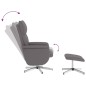 vidaXL Relaxsessel mit Fußhocker Grau Kunstleder vidaXL Relaxsessel mit Fußhocker Grau Kunstleder
