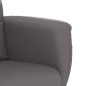 vidaXL Relaxsessel mit Fußhocker Grau Kunstleder vidaXL Relaxsessel mit Fußhocker Grau Kunstleder