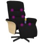 vidaXL Massagesessel mit Fußteil Schwarz Stoff vidaXL Massagesessel mit Fußteil Schwarz Stoff