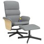 vidaXL Massagesessel mit Fußhocker Hellgrau Stoff vidaXL Massagesessel mit Fußhocker Hellgrau Stoff