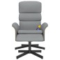 vidaXL Massagesessel mit Fußhocker Hellgrau Stoff vidaXL Massagesessel mit Fußhocker Hellgrau Stoff