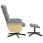 vidaXL Massagesessel mit Fußhocker Hellgrau Stoff vidaXL Massagesessel mit Fußhocker Hellgrau Stoff