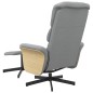 vidaXL Massagesessel mit Fußhocker Hellgrau Stoff vidaXL Massagesessel mit Fußhocker Hellgrau Stoff