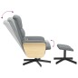 vidaXL Massagesessel mit Fußhocker Hellgrau Stoff vidaXL Massagesessel mit Fußhocker Hellgrau Stoff