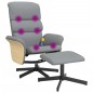 vidaXL Massagesessel mit Fußhocker Hellgrau Stoff vidaXL Massagesessel mit Fußhocker Hellgrau Stoff