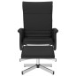 vidaXL Relaxsessel mit Fußhocker Schwarz Kunstleder vidaXL Relaxsessel mit Fußhocker Schwarz Kunstleder