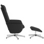 vidaXL Relaxsessel mit Fußhocker Schwarz Kunstleder vidaXL Relaxsessel mit Fußhocker Schwarz Kunstleder