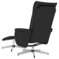 vidaXL Relaxsessel mit Fußhocker Schwarz Kunstleder vidaXL Relaxsessel mit Fußhocker Schwarz Kunstleder