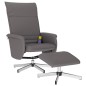 vidaXL Massagesessel mit Fußhocker Grau Kunstleder vidaXL Massagesessel mit Fußhocker Grau Kunstleder