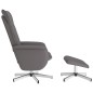 vidaXL Massagesessel mit Fußhocker Grau Kunstleder vidaXL Massagesessel mit Fußhocker Grau Kunstleder