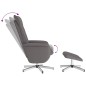 vidaXL Massagesessel mit Fußhocker Grau Kunstleder vidaXL Massagesessel mit Fußhocker Grau Kunstleder