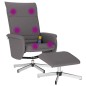 vidaXL Massagesessel mit Fußhocker Grau Kunstleder vidaXL Massagesessel mit Fußhocker Grau Kunstleder