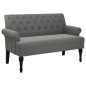 vidaXL Sitzbank mit Rückenlehne Dunkelgrau 120x62x75,5 cm Stoff vidaXL Sitzbank mit Rückenlehne Dunkelgrau 120x62x75,5 cm Stoff