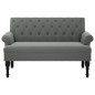 vidaXL Sitzbank mit Rückenlehne Dunkelgrau 120x62x75,5 cm Stoff vidaXL Sitzbank mit Rückenlehne Dunkelgrau 120x62x75,5 cm Stoff
