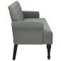 vidaXL Sitzbank mit Rückenlehne Dunkelgrau 120x62x75,5 cm Stoff vidaXL Sitzbank mit Rückenlehne Dunkelgrau 120x62x75,5 cm Stoff