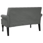 vidaXL Sitzbank mit Rückenlehne Dunkelgrau 120x62x75,5 cm Stoff vidaXL Sitzbank mit Rückenlehne Dunkelgrau 120x62x75,5 cm Stoff