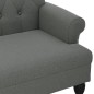 vidaXL Sitzbank mit Rückenlehne Dunkelgrau 120x62x75,5 cm Stoff vidaXL Sitzbank mit Rückenlehne Dunkelgrau 120x62x75,5 cm Stoff